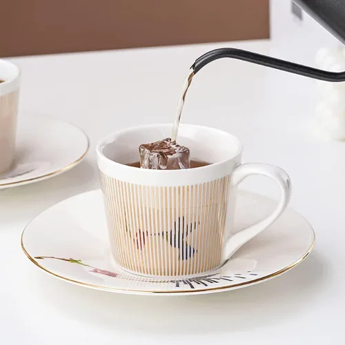 Miniatura 2 de Tazas y platillos de espejo, taza de café con reflejo de espejo, taza de café reflectante, tazas de té y platillos para mujeres, bodas, fiestas, té