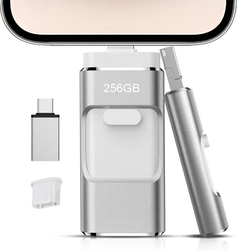 Miniatura 8 de 256GB Flash Drive[No App Required] Intended for Phone Tablet Androidphone and Computers, 4 in 1 Photo Stick for Phone Memory Storage Easily Backup