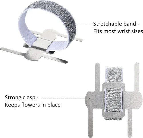 Miniatura 3 de Chinco 24 bandas elásticas para muñeca, pulseras elásticas para muñeca, accesorios de muñeca elegantes para bodas, fiestas, novia, dama de honor