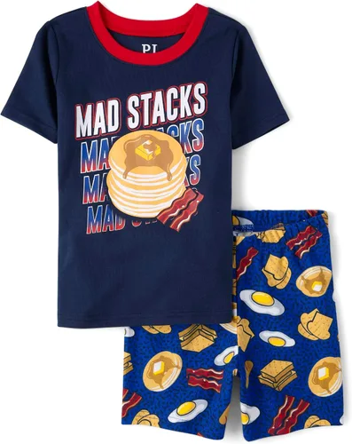 Miniatura 13 de The Children's Place Conjunto de pijama de 2 piezas con camiseta de manga y pantalones cortos para niños, 100 % algodón