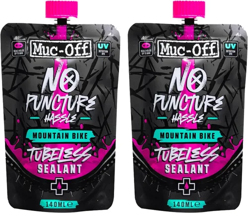 Miniatura 13 de Muc-Off Sellador sin cámara sin complicaciones de pinchazos, 1 litro, sellador avanzado para neumáticos de bicicleta con tinte trazador UV que sella