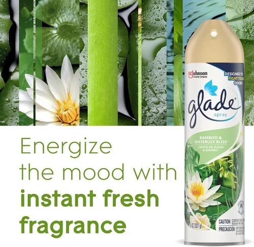 Miniatura 3 de Glade - Ambientador, espray de habitación, Bamboo & Waterlily Bliss, 8 onzas
