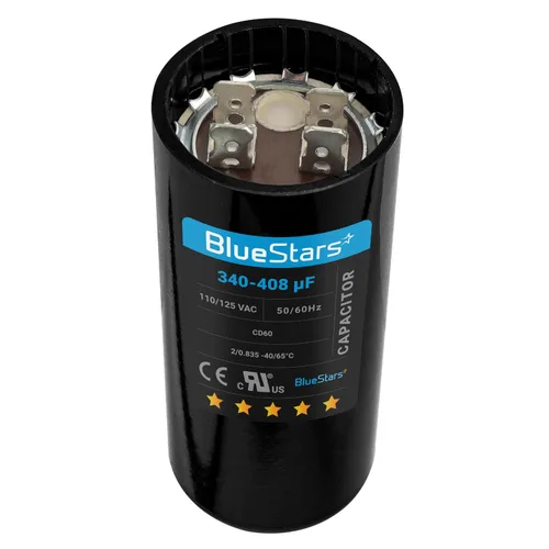 Miniatura 15 de [[Listado UL] BlueStars 108-130 uF MFD 110-125 VCA voltios ±20% 50/60 Hz CD60 Condensador de arranque redondo AC Pieza de repuesto eléctrico