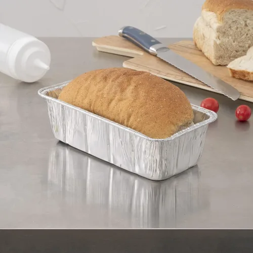 Miniatura 9 de Restaurantware Pastry Tek - Paneras de 8.5 x 4.3 pulgadas, 25 sartenes de aluminio listas para horno, 2 libras, congelables, de aluminio plateado