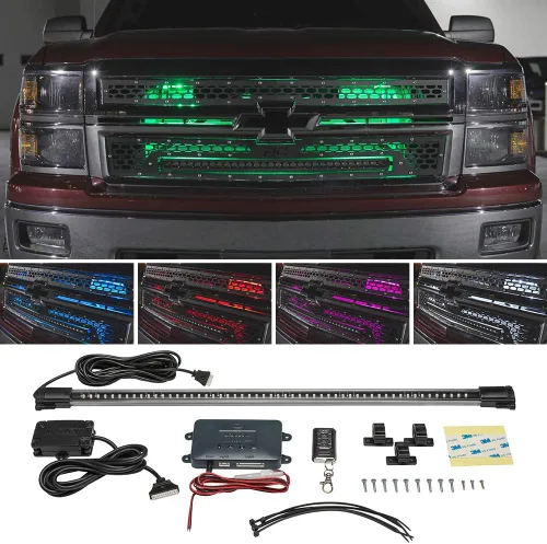 LEDGlow Kit de iluminación de neón LED de millones de colores para automóviles y camiones, 18 colores sólidos, 12 patrones, tubo de luz multicolor