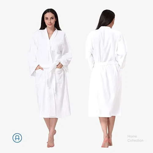 Miniatura 2 de Acanva Women's & Men's Terry Robe Plush Cotton Spa Kimono Bathrobe