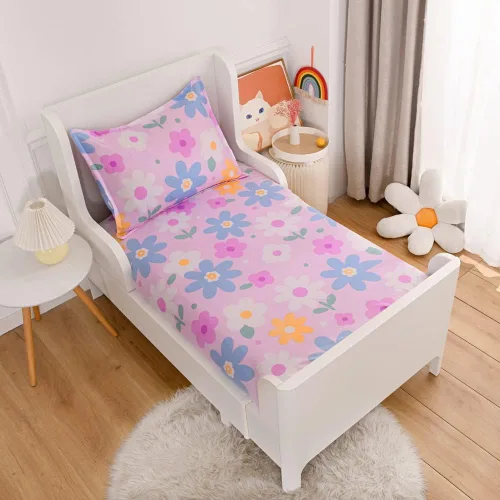 Miniatura 18 de Juego de 2 sábanas bajeras y fundas de almohada suaves para cama con bonitos patrones de cachorros, sábanas estampadas con patrón de perritos para 2