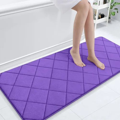 Miniatura 92 de OLANLY Tapete de baño de espuma viscoelástica de 24 x 16 pulgadas, ultra suave y absorbente, lavable a máquina, cómodo tapete de baño para suelo