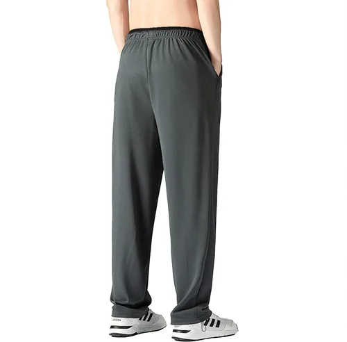 Miniatura 35 de Pantalones deportivos para hombre con bolsillos con cremallera, pantalones deportivos ligeros, pantalones de entrenamiento holgados atléticos