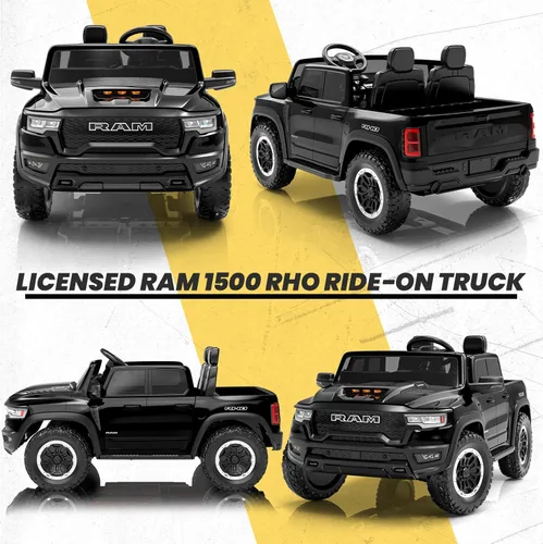 Miniatura 7 de RAM 1500 RHO con Licencia - Coche Eléctrico de 2 Asientos, Coche de Paseo de 24V para Niños Grandes con Control Remoto, Juguete de Paseo para Niños
