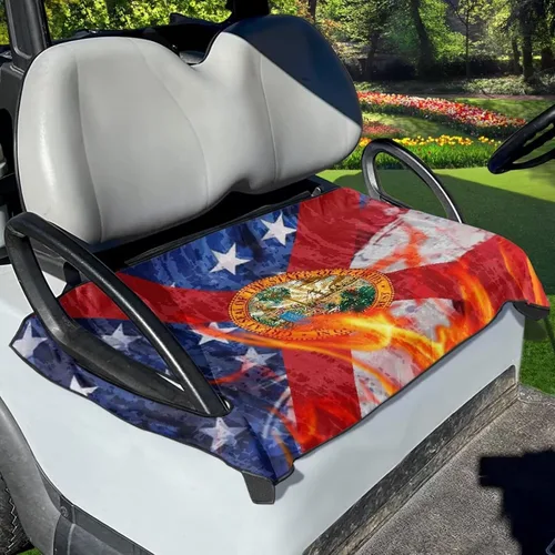 Miniatura 54 de Yewattles Funda de Asiento de Carrito de Golf Portátil Toalla de Asiento Club Car Ajuste Universal Carrito de Golf de 2 Asientos
