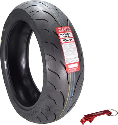 Kenda KM1 (KM001) Neumático trasero 180/55ZR17 para motocicleta Sport Touring 73W - Neumático radial con estabilidad a alta velocidad y excelente