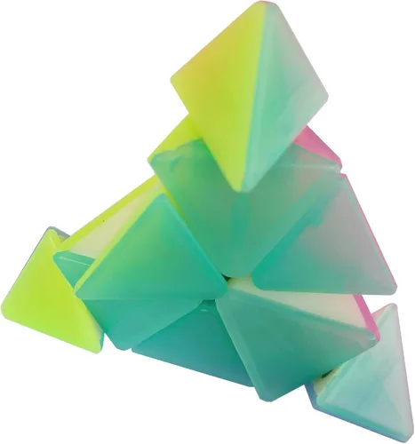Miniatura 2 de Jelly Windmill Speed Cube Pirámide Speed Cube Triángulo Sin Pegatinas Color Vívido Cubo Mágico 3x3x3 Juguete de rompecabezas resistente y suave