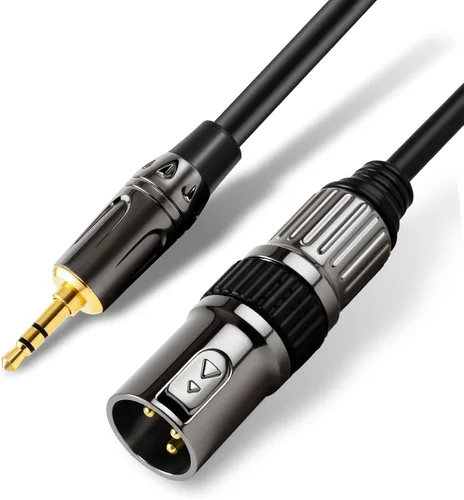 Miniatura 10 de Caiord Cables de micrófono XLR, 1 paquete de 3 pies de cobre sin oxígeno de 3 pines macho a hembra cable de micrófono para altavoz, sistema PA
