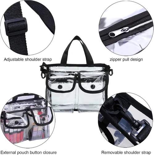 Miniatura 4 de Bolsa de cosméticos transparente, Claro, Moderno