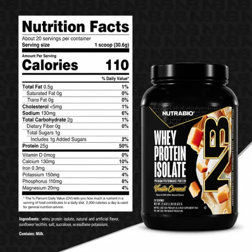Miniatura 6 de NutraBio Proteína aislada de suero 100% en polvo, 25g de proteína con perfil completo de aminoácidos, sin transgénicos, libre de soja y gluten, baja