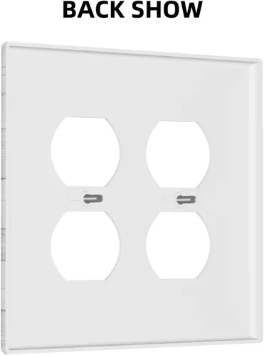 Miniatura 673 de Placa Decorativa de Pared de Granja Rústica con Cuerno de Madera para Puerta de Granero 1 Banda Duplex Cubiertas de Toma Eléctrica Soltera