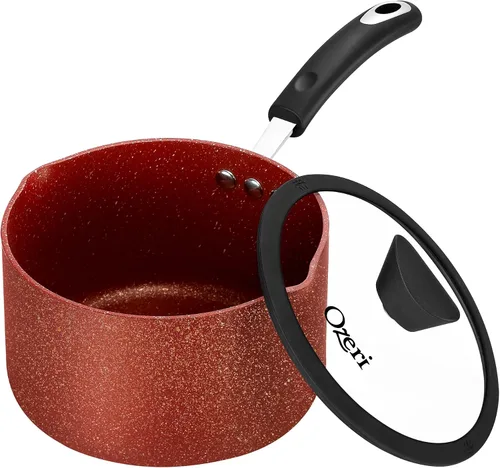 La Cacerola y Olla de Cocina Todo en Uno de Piedra de Ozeri - 100% Libre de APEO, GenX, PFBS, PFOS, PFOA, NMP y NEP - Revestimiento Fabricado en