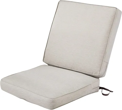 Miniatura 20 de Classic Accessories Montlake FadeSafe - Cojín para sillas de patio resistente al agua, 44 x 20 x 3 pulgadas, color beige antiguo, juego de cojines