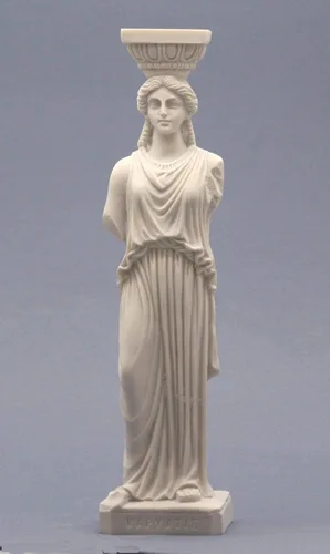 Cariatid Erectheion Acrópolis Atenas Figura femenina Escultura griega de la estatua