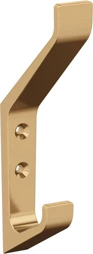 Amerock H37003CZ | Gancho de pared decorativo de doble punta Emerge | Gancho de champán bronce para abrigos, sombreros, mochilas, bolsos | Ganchos