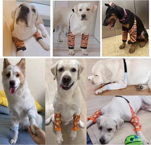 Miniatura 5 de HDKUW Protector de codo para perros para callos, traje de recuperación para patas delanteras, alternativa al collar de cono para perros para dejar