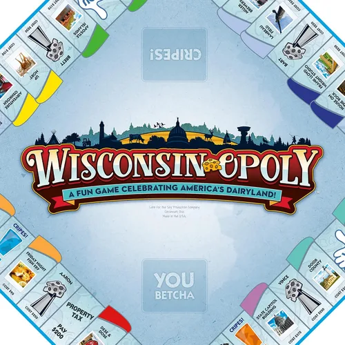 Miniatura 7 de Late for The Sky Wisconsin-Opoly Juego de mesa - Juego de fiesta de estrategia familiar para 2-6 jugadores, mayores de 8 años - Compra propiedades