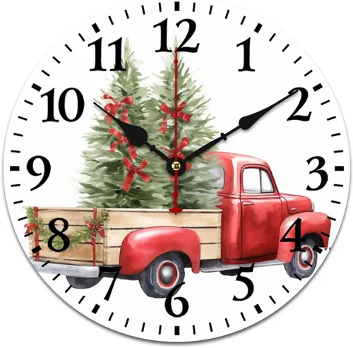 Miniatura 10 de Reloj de pared de madera Country Autumn Harvest Acuarela Calabaza Flores Redondo Reloj Decorativo de Calidad Cuarzo Sin Ticking Otoño Acción