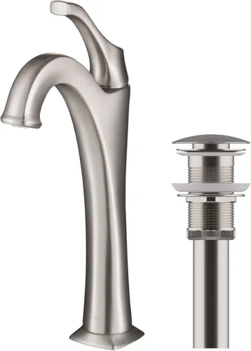Kraus KVF-1200SFS Arlo - Grifo de baño, acero inoxidable sin manchas Manchas libres de manchas