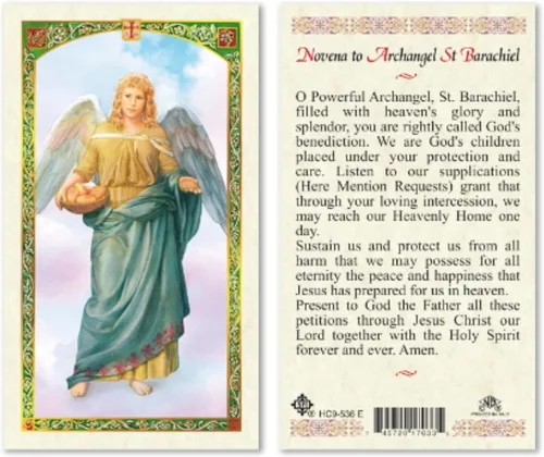 Miniatura 6 de Tarjetas de oración católicas laminadas de siete arcángeles para intervención y orientación, Michael Gabriel Raphael Uriel Barachiel Jhudiel