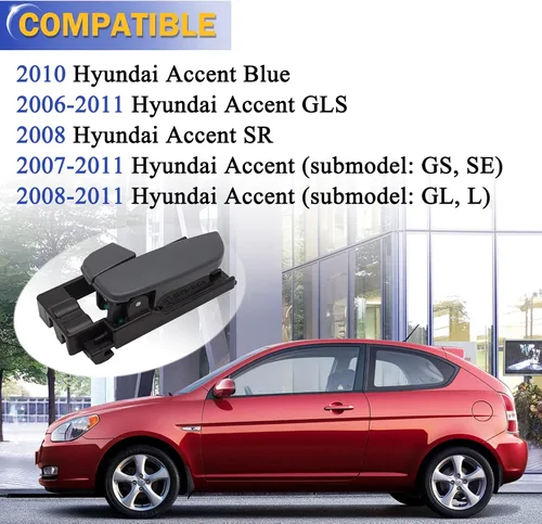 Miniatura 2 de X4XZ Manija de puerta interior para Hyundai Accent 2006-2011 lado de conducción delantera izquierda 826101E000