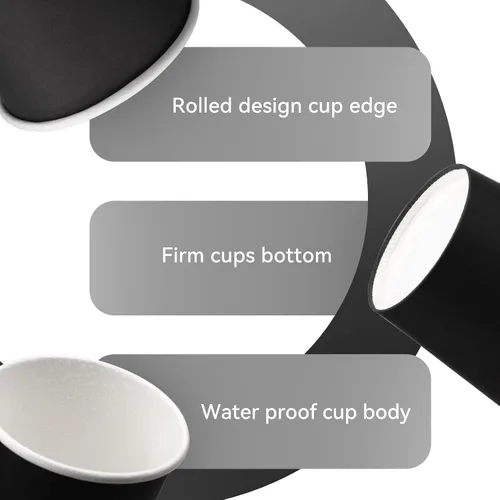 Miniatura 3 de Paquete de 25 unidades de tazas de papel desechables de 8 onzas, tazas de café caliente, tazas de café de papel para uso en oficina y cocina, tazas
