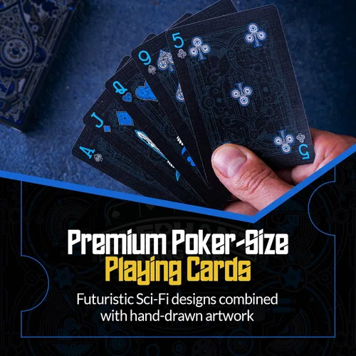 Miniatura 3 de Juego de cartas de Cyberpunk, con e-book gratuito de cartas (idioma español no garantizado), mazo de cartas prémium, cartas de póquer geniales