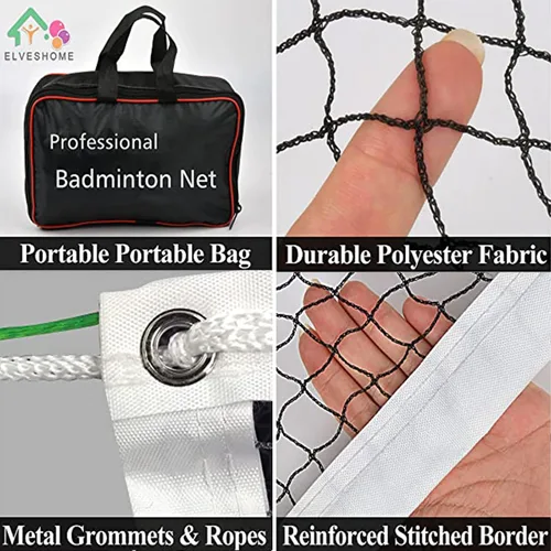 Miniatura 3 de Red de bádminton portátil profesional – 20 pies x 2.5 pies, ideal para patio trasero, playa, patio escolar y competencia, incluye bolsa de transporte