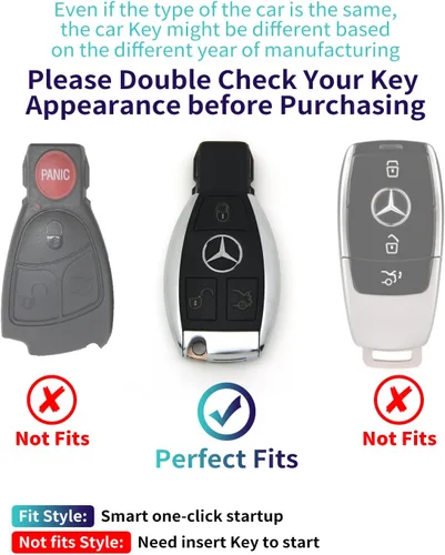Miniatura 2 de Adecuado para llaves Mercedes Benz. Funda de llave de TPU suave avanzada es compatible con CLS CLK AMG CLK GLC GLE GLS ML SL SLK A C E R S G Llave