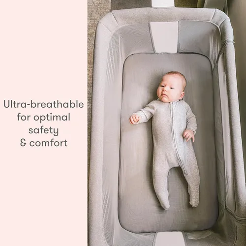 Miniatura 2 de Newton Baby Sábanas bajeras para moisés y cuna auxiliar, moisés esencial (paquete de 2) - Ultra transpirable, lavable y ultrasuave, 100% muselina