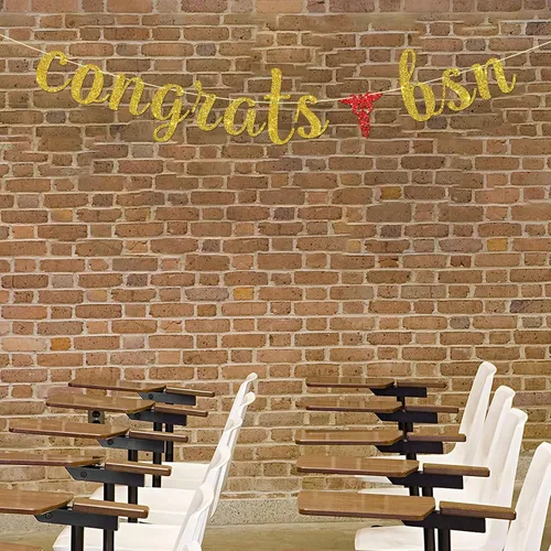 Miniatura 6 de Maicaiffe Cartel de felicitaciones BSN – BSN 2026 suministros de fiesta – Congrats Grad High School College Graduation Escuela de Enfermería