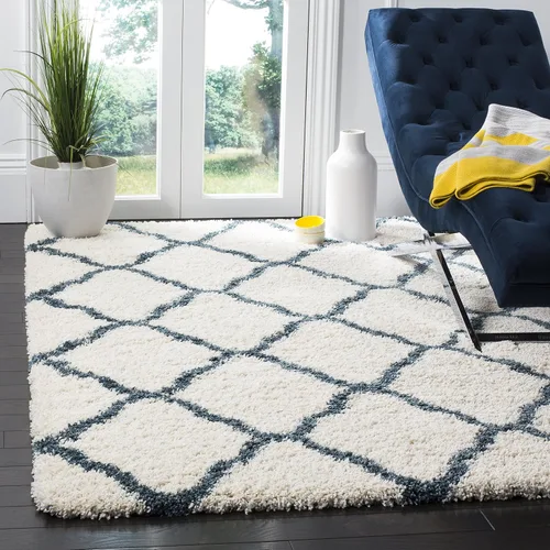 Miniatura 13 de SAFAVIEH Hudson Shag Collection - Alfombra extragrande de 11 x 15 pies, diseño de enrejado, no desprende pelusa y de fácil cuidado, 2 pulgadas