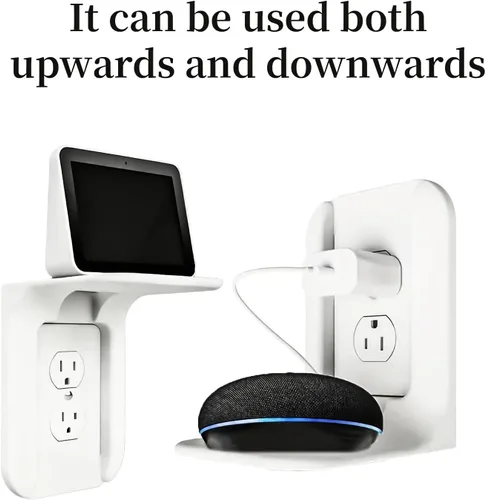 Miniatura 4 de Outlet Shelf, Bathroom Wall Holder with Built-in Cable Management, Wall Organizer for Smart Home Decor Space Saving Electric Toothbrush Use as Echo