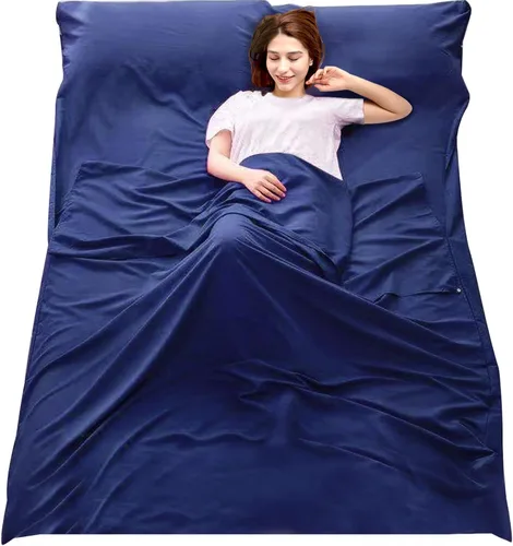 Miniatura 9 de Sleeping Bag Liner Camping Travel Home Bed Sheet Lightweight Breathable Hotel Compact Sacks