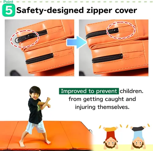 Miniatura 5 de KaRaDaStyle - Alfombrilla de gimnasia plegable de 71"x31"x2" para estiramiento, entrenamiento muscular, para niños, barra horizontal de juego
