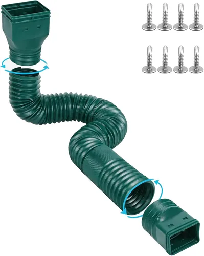 Miniatura 7 de Ogutter Extensiones de bajante de canalón de lluvia, extensor de bajante para drenaje de agua de lluvia flexible, tubo de extensión de drenaje