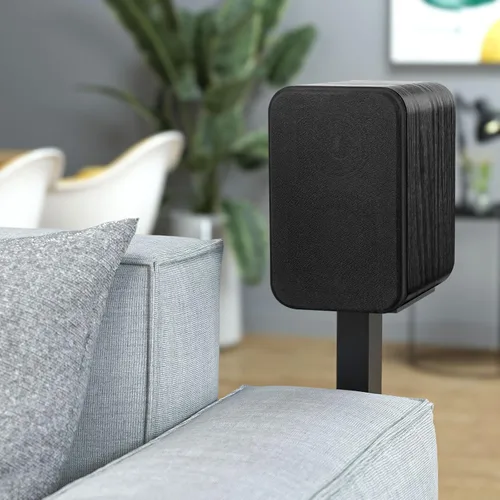 Miniatura 7 de RIOWOIS Altavoces pasivos de estantería para sonido envolvente de cine en casa, altavoces estéreo satelital con sonido más nítido y veta de madera