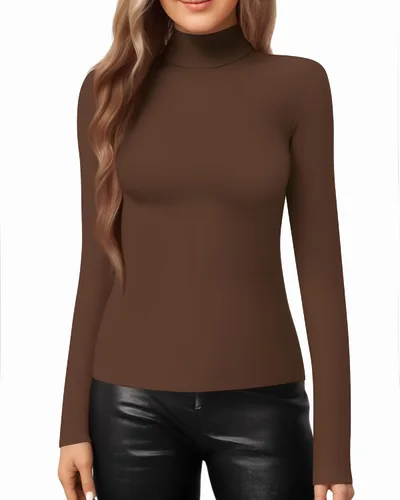 Miniatura 3 de MANGOPOP Camiseta ajustada de manga larga con cuello alto falso para mujer