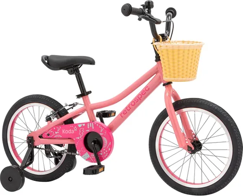 Retrospec Koda Plus Kids Bike for Boys & Girls Ages 4-6 Years - Children's Bicycle, Adjustable Seat & Handlebars Algodón de azúcar
