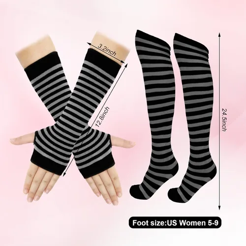 Miniatura 2 de Juego de 4 pares de calcetines largos a rayas para mujer