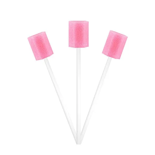 Miniatura 6 de Hisopos de limpieza dental desechables para cuidado bucal Esponja hisopos 100pcs/set (rosa)