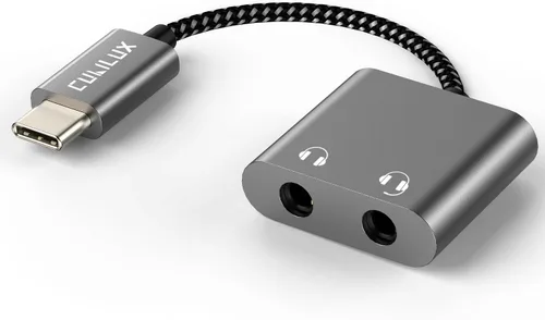 Miniatura 10 de Cubilux Adaptador USB C para auriculares dobles, tipo C a divisor de audio de 3.5mm doble compatible con iPhone 17/16/15, iPad Pro 13/12.9/11 iPad