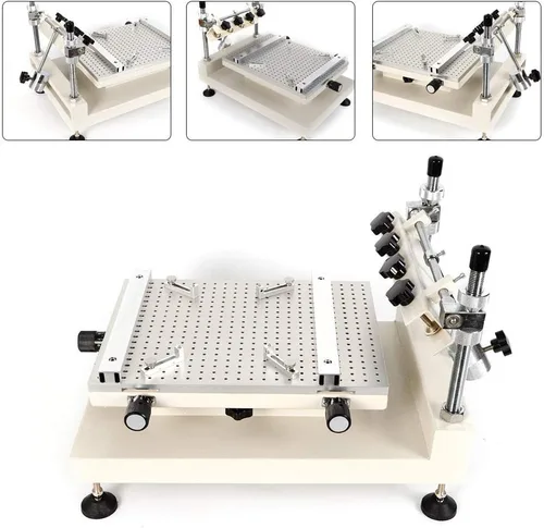 Miniatura 2 de Impresora de la pasta de la soldadura 3040, impresora de la plantilla del PWB de la pantalla de SMT/SMD de la pantalla manual de SMT MAX 250X400MM
