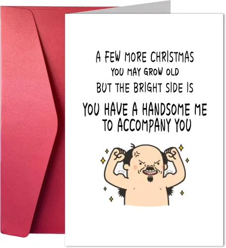 Miniatura 9 de Joycard Tarjetas de Navidad divertidas y humorísticas, tarjetas de felicitación de Año Nuevo, tarjeta de felicitación de Navidad para novio, novia